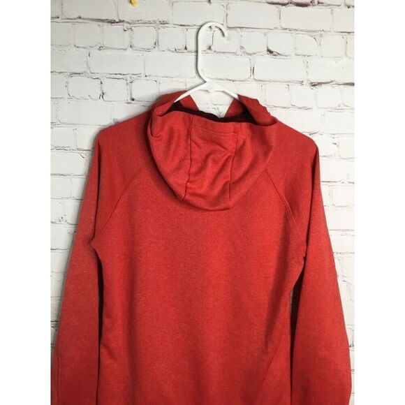 The North Face Womens Medium Red Sweatshirt Hoodie Kangaroo Pocket Thumbhole Slv - Picture 5 of 11